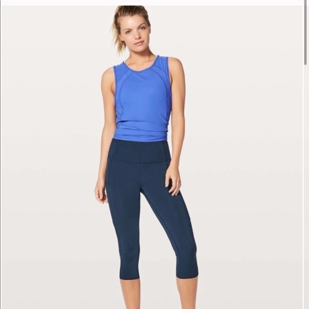Lululemon Fast & Free Crop II Nulux 19" True Navy - Picture 6 of 8